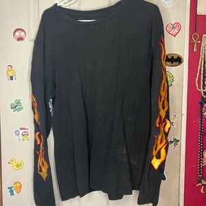 Black flame long sleeve